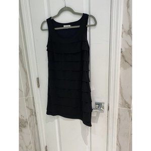 Calvin Klein Women’s Sleeveless Black Layered Top Size Petite Extra Smal…